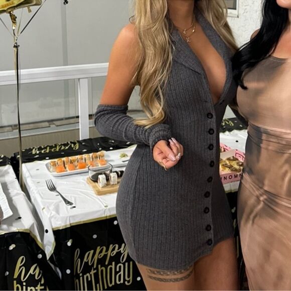 Fashion Nova Sweater Dress W/ Sleeves - Picture 4 of 4